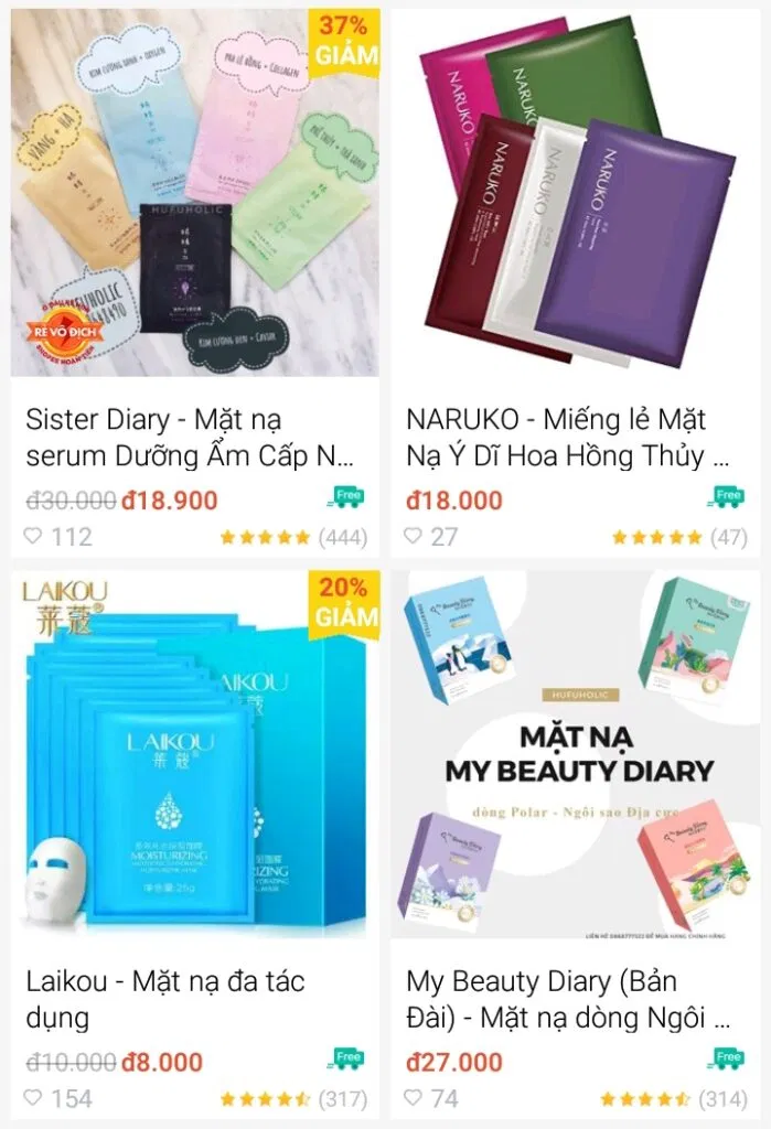 Kênh Shopee của HufuHolic (Nguồn: Hufuholic)
