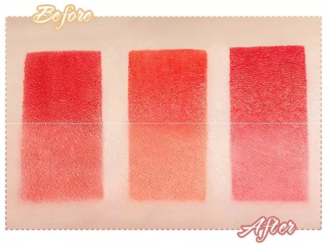 Lớp finish căng bóng nhẹ lại lâu trôi chính là điểm nổi bất của son.