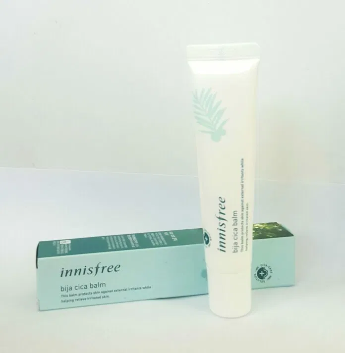 Thiết kế bao bì của gel trị mụn Innisfree Bija Cica Balm. (Nguồn: Internet)