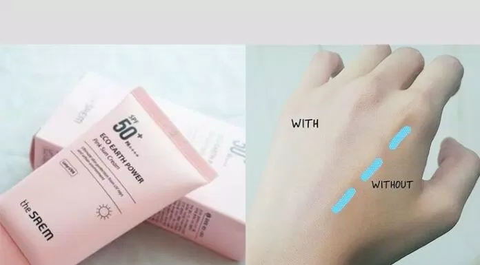Review kem chống nắng The SAEM Eco Earth Power Pink SPF 50+ PA++++ - BlogAnChoi