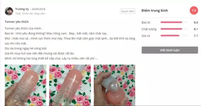 Đánh giá của khách hàng tại Sheis