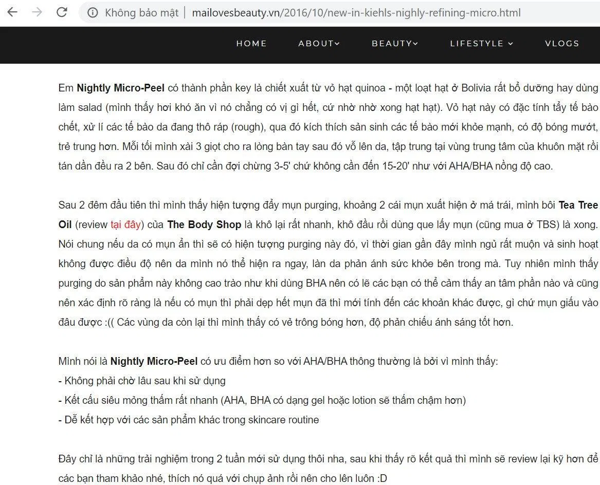 Review sản phẩm của Mailovesbeauty Review sản phẩm của Mailovesbeauty