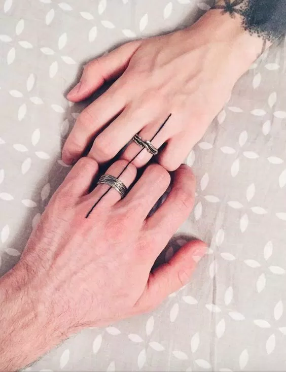 nhẫn cưới hình xăm tattoo rings