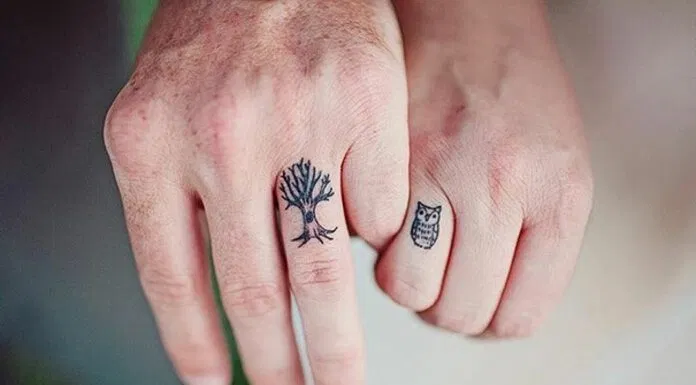 nhẫn cưới hình xăm tattoo rings