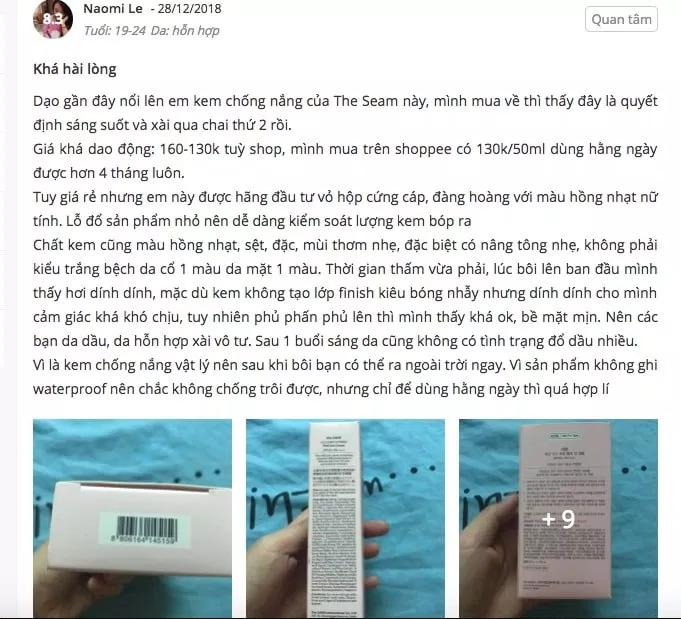 Review kem chống nắng The SAEM Eco Earth Power Pink trên Sheis. (Nguồn: BlogAnChoi)