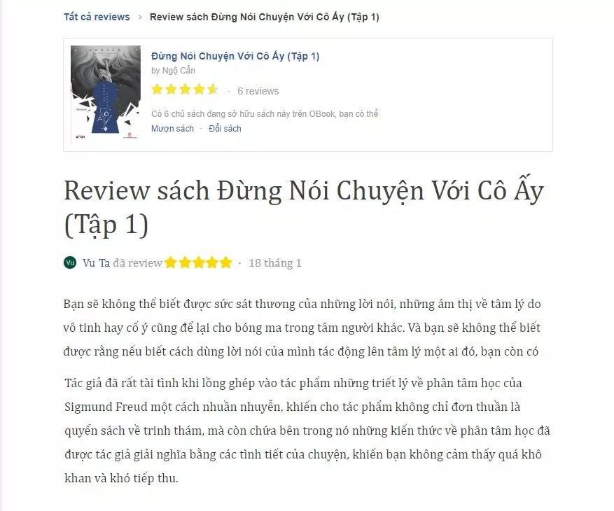 tiểu thuyết trinh thám đừng nói chuyện với cô ấy