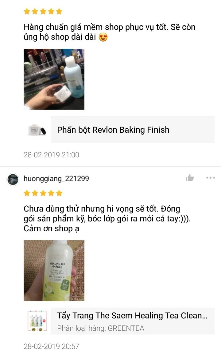 Những feedback rất tích cực từ khách hàng tại shop (Nguồn: Daothinhuquynh)