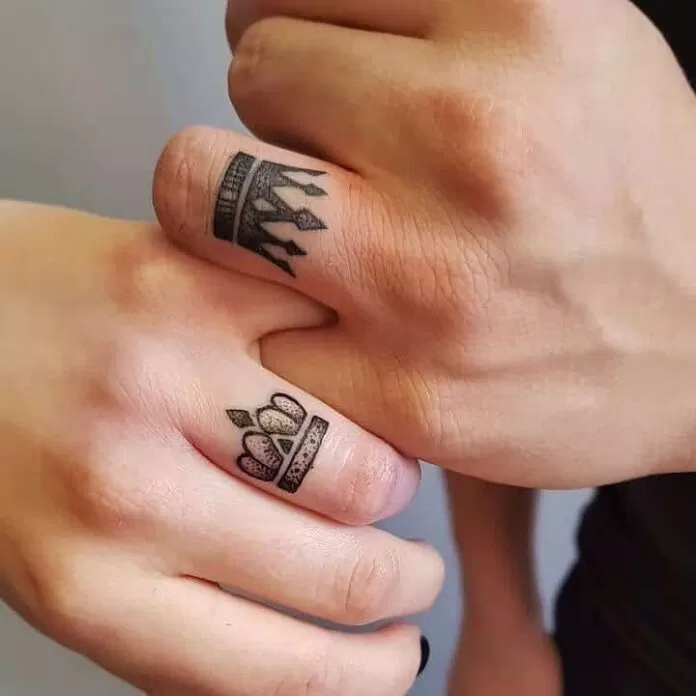 nhẫn cưới hình xăm tattoo rings