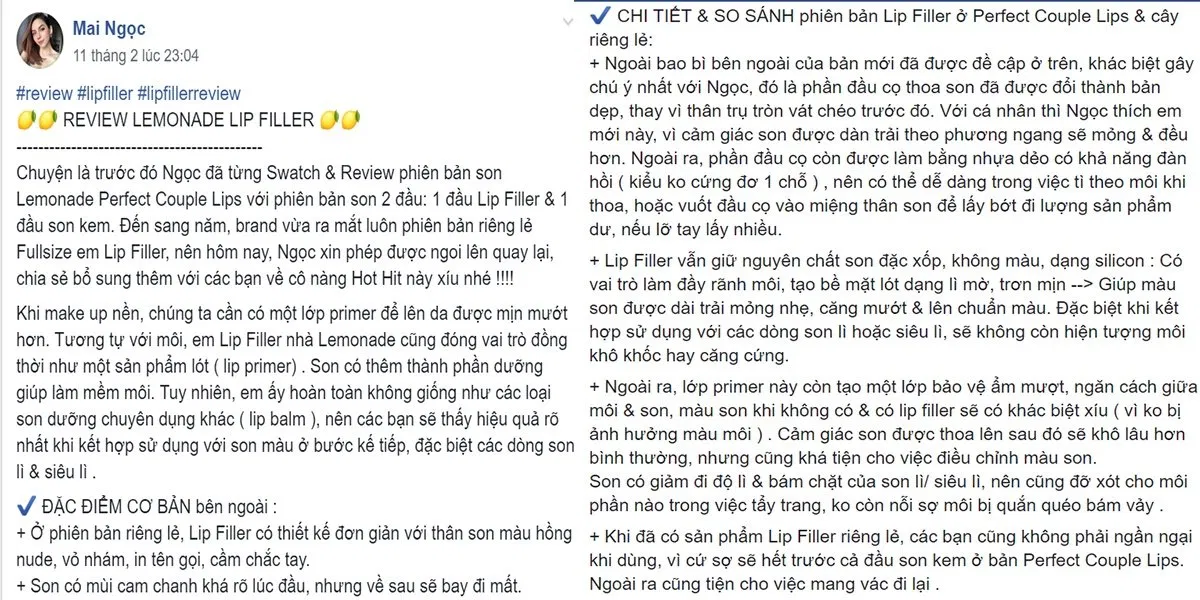Đánh giá của khách hàng Mai Ngọc