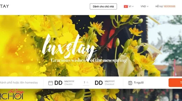 trang chủ luxstay