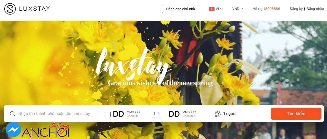 trang chủ luxstay