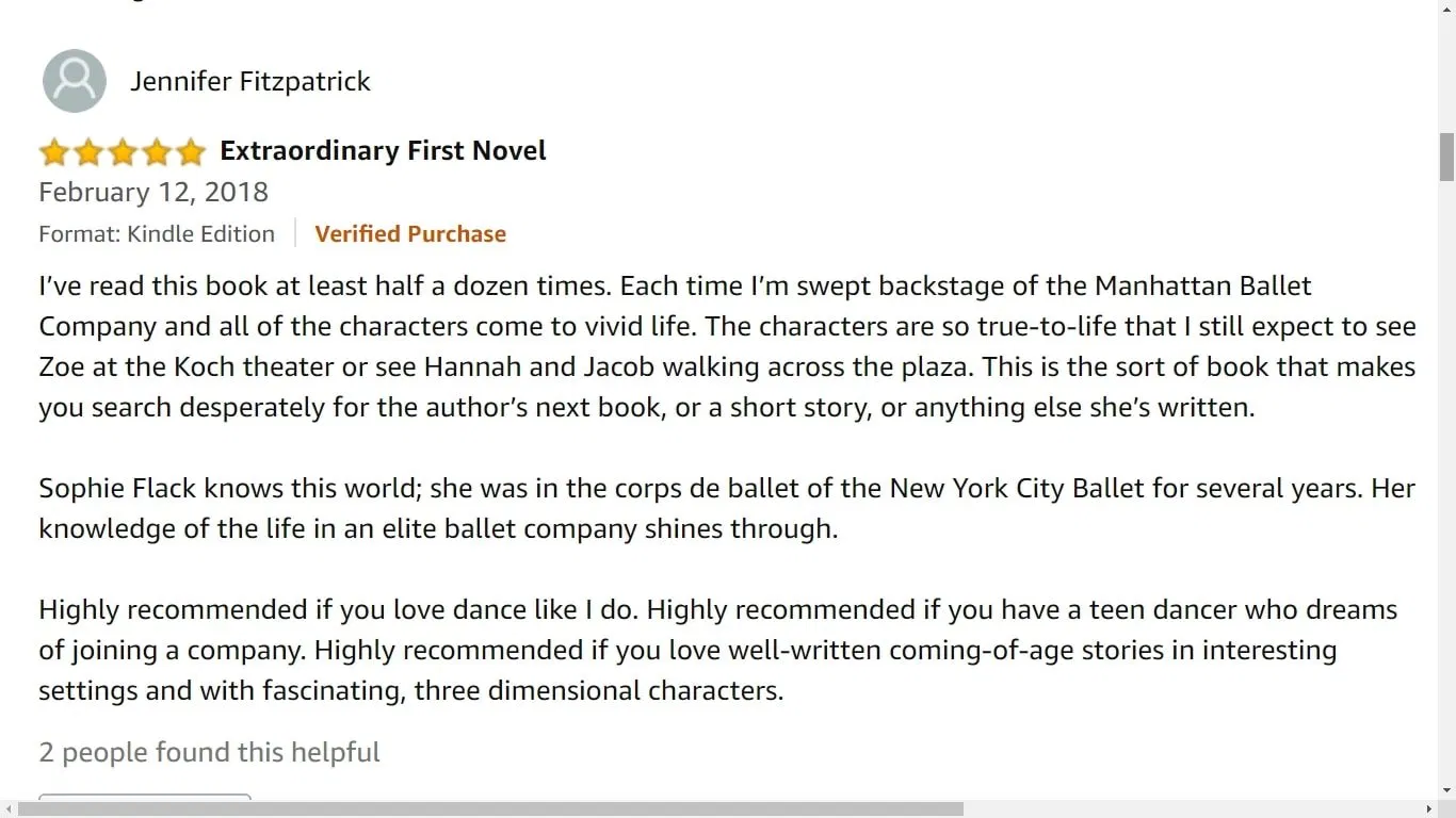 Bunheads comment