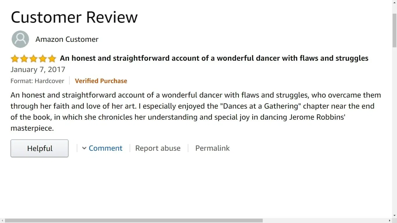 Dancing Through It comment