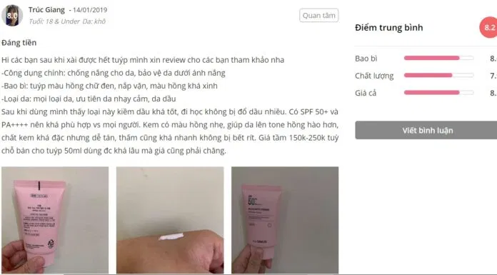 Đánh giá của khách hàng tại Sheis