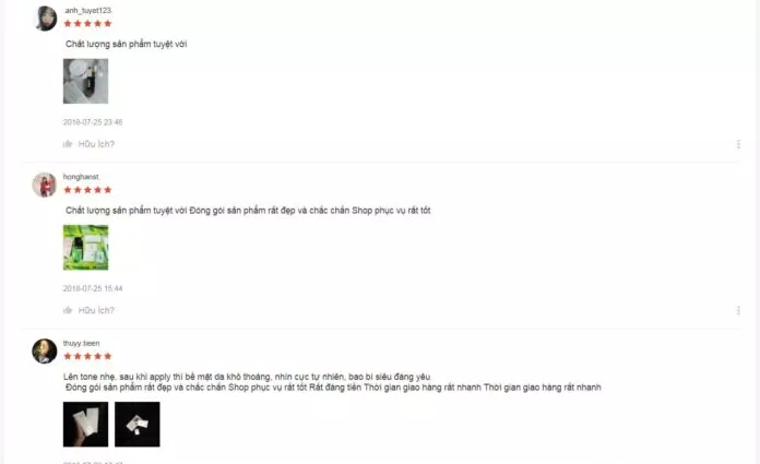 Đánh giá của khách hàng trên Shopee. (nguồn: BlogAnChoi)