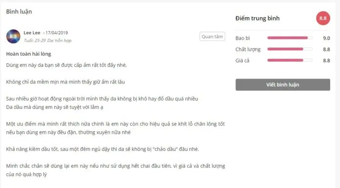 Đánh giá của khách hàng tại Sheis
