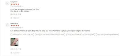 Khách hàng dùng son Glam Rock Misty Rose