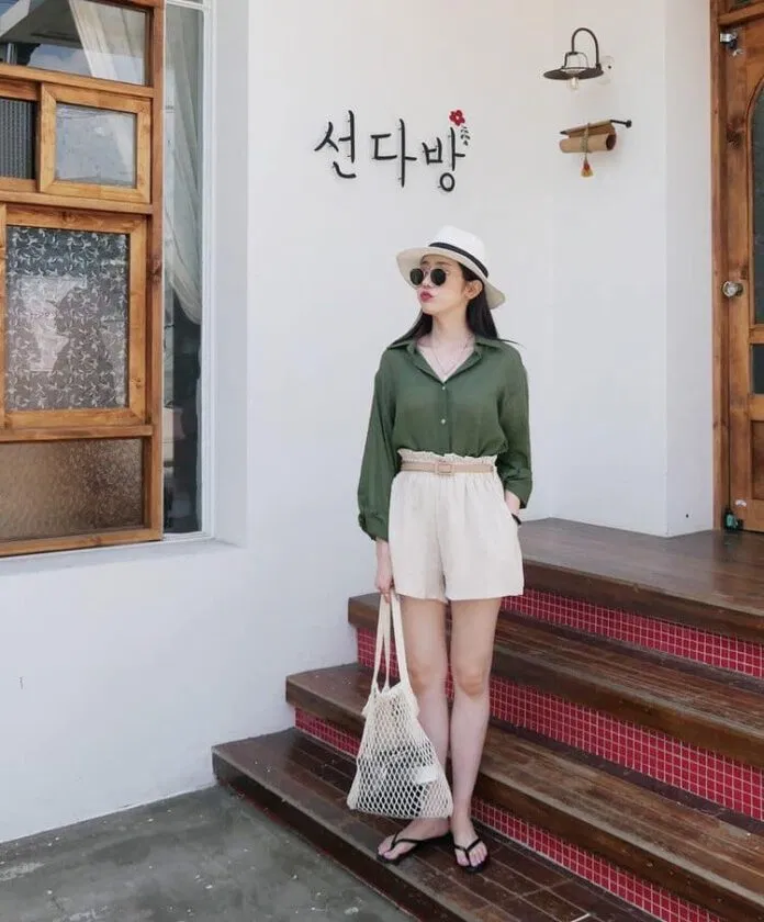 Quần short vải