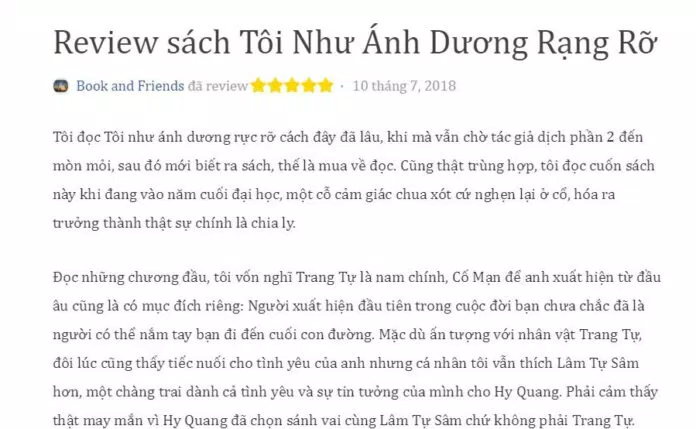 tiểu thuyết ngôn tình tôi như ánh dương rực rỡ