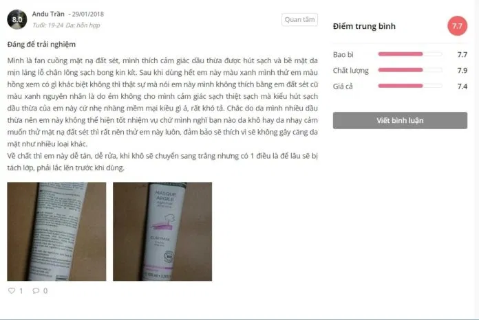 Đánh giá của khách hàng trên Sheis (nguồn: BlogAnChoi)