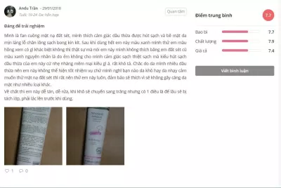 Đánh giá của khách hàng trên Sheis (nguồn: BlogAnChoi)