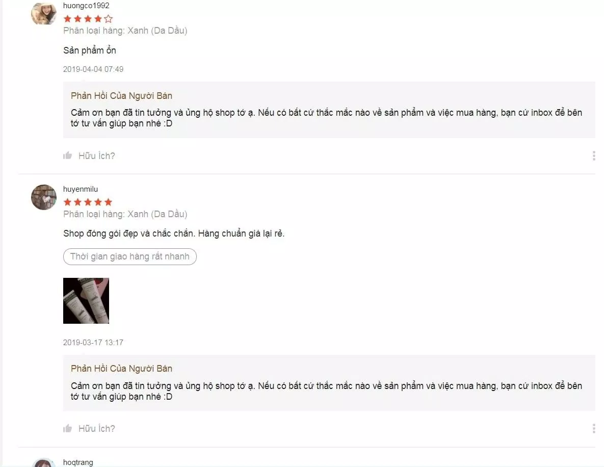 Đánh giá của khách hàng treen Shopee (nguồn: BlogAnChoi)