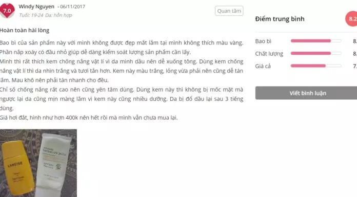 Review kem chống nắng dưỡng ẩm Laneige Watery Sun Cream SPF50+ 24 Review kem chống nắng dưỡng ẩm Laneige Watery Sun Cream SPF50+ PA++++ - BlogAnChoi