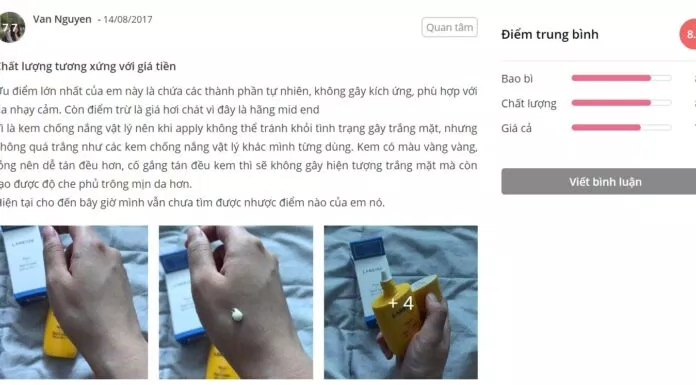 Review kem chống nắng dưỡng ẩm Laneige Watery Sun Cream SPF50+ 25 Review kem chống nắng dưỡng ẩm Laneige Watery Sun Cream SPF50+ PA++++ - BlogAnChoi