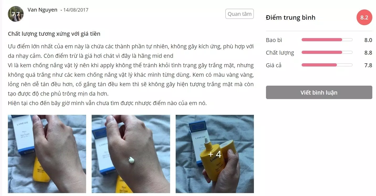 Đánh giá của khách hàng tại Sheis