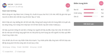 Đánh giá của khách hàng tại Sheis
