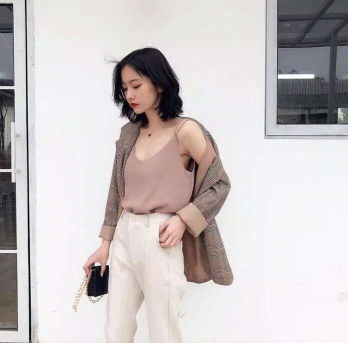 Áo hai dây lụa