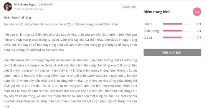 Đánh giá của khách hàng tại Sheis