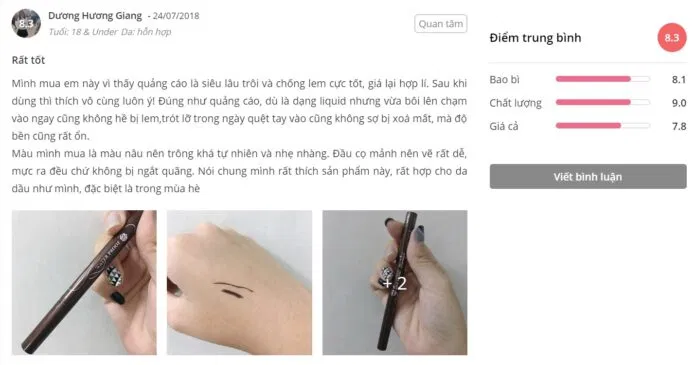 Đánh giá của khách hàng tại Sheis