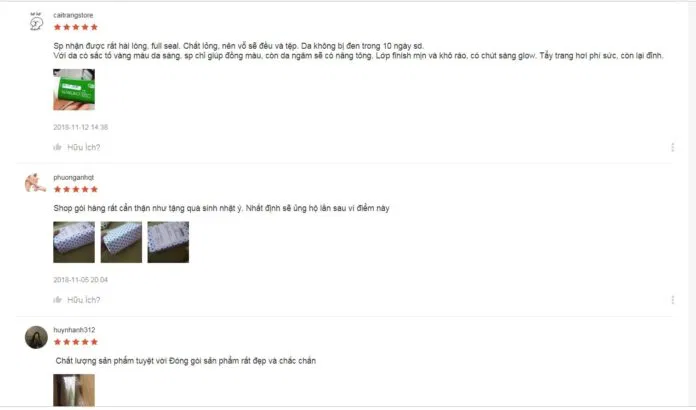 Đánh giá của khách hàng trên Shopee (nguồn: BlogAnChoi)