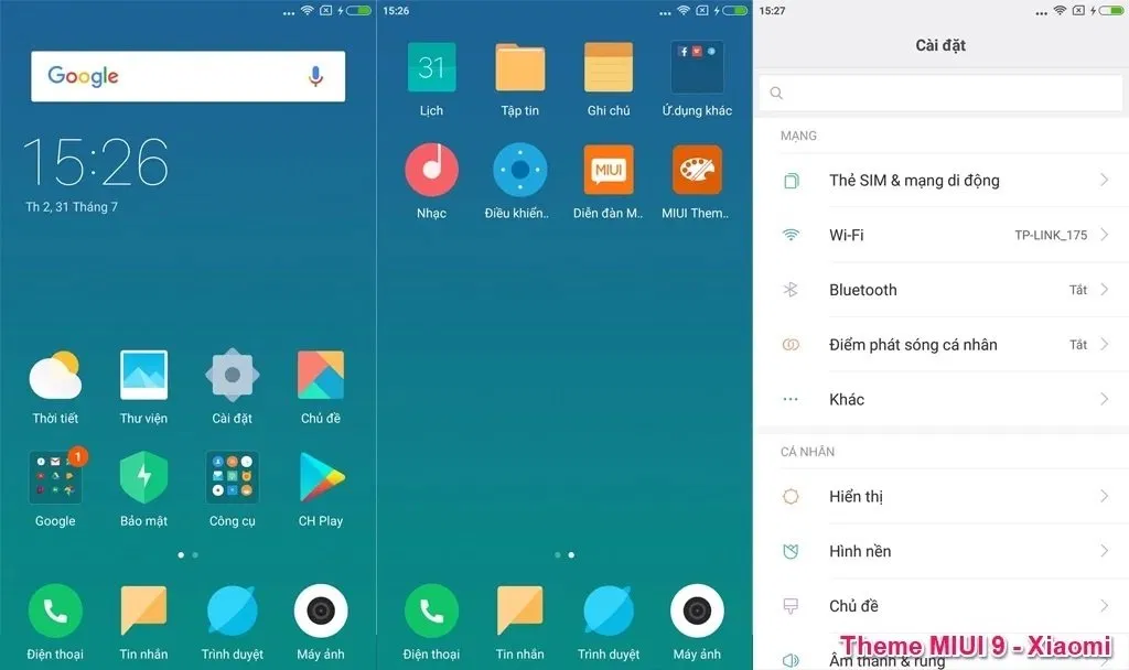 Giao diện MIUI ổn định, đẹp đẽ