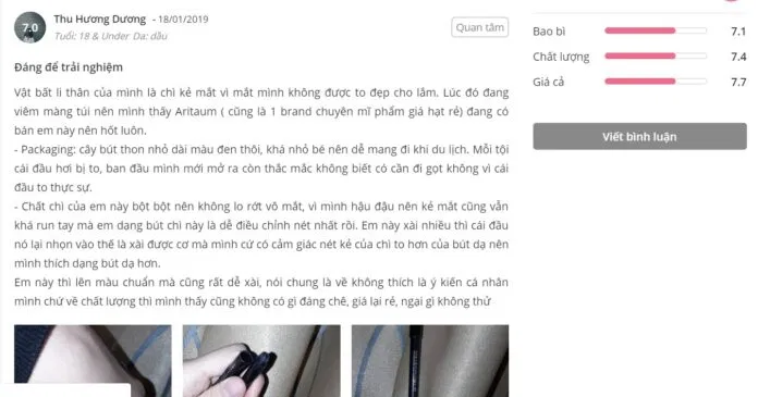 Đánh giá của khách hàng tại Sheis