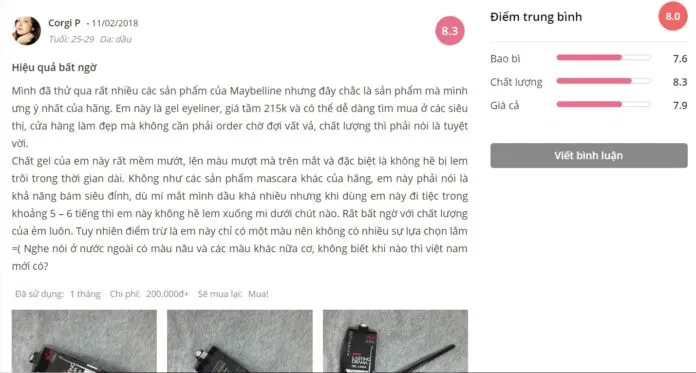 Đánh giá của khách hàng tại Sheis