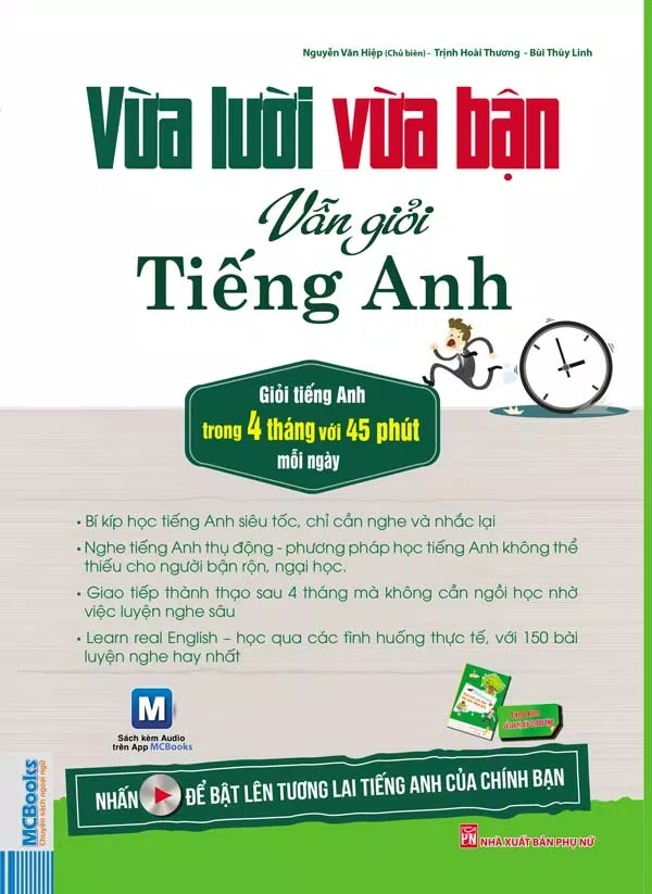 Bìa cuốn sách Vừa Lười Vừa Bận Vẫn Giỏi Tiếng Anh tiếng anh