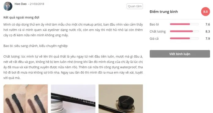 Đánh giá của khách hàng tại Sheis