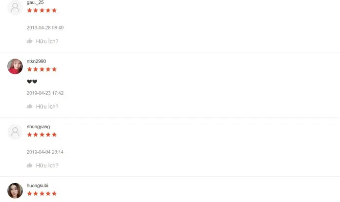 Đánh giá của khách hàng tại Shopee
