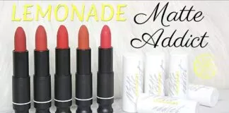 Bộ sưu tập son Lemonade Matte Addict Lipstick với 5 màu son chờ các nàng khám phá (nguồn: Internet)