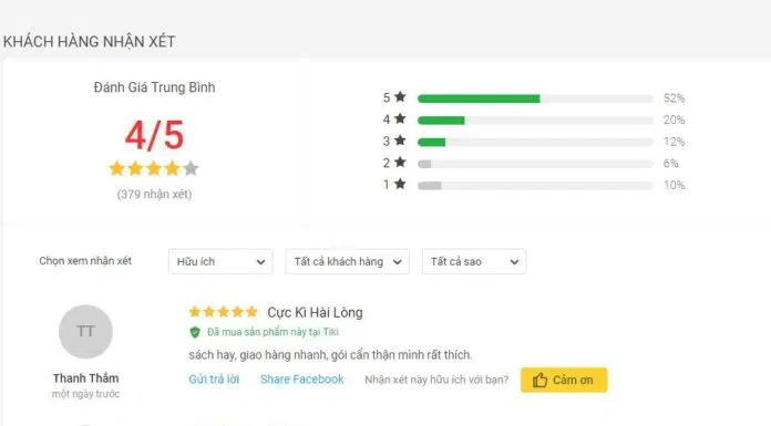 Đánh giá về cuốn sách Vừa Lười Vừa Bận Vẫn Giỏi Tiếng Anh trên trang Tiki đánh giá