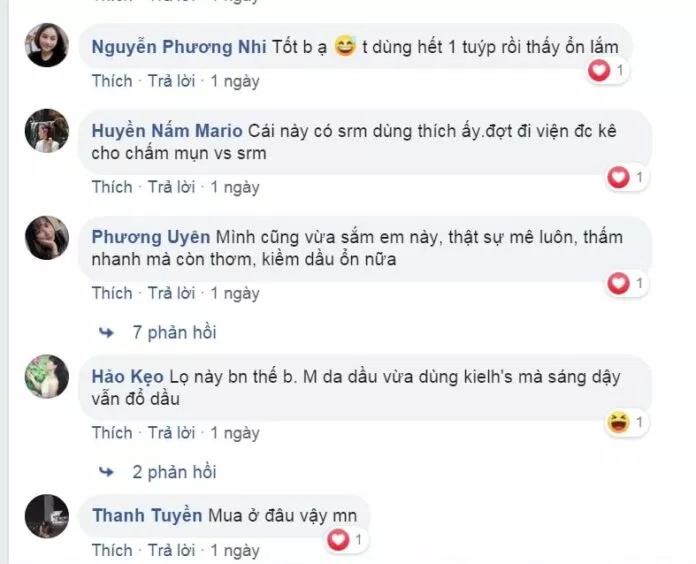 Đánh giá của khách hàng trên Facebook. (nguồn: BlogAnChoi)