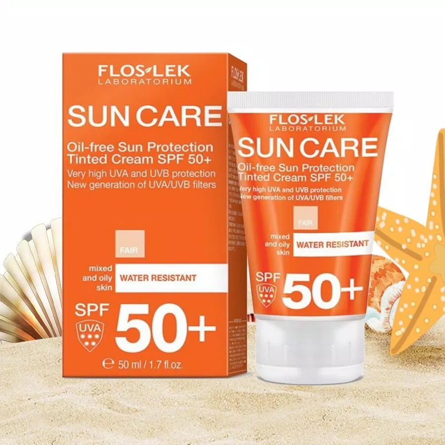 Kem chống nắng Floslek Sun protection Tinted Cream SPF 50+