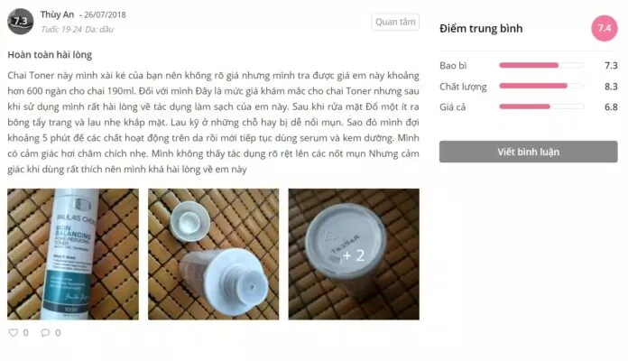 Đánh giá của khách hàng tại Sheis