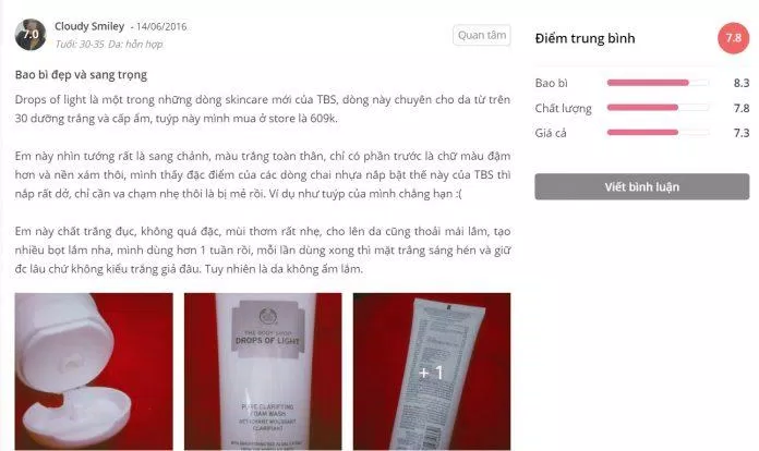Đánh giá của khách hàng tại Sheis