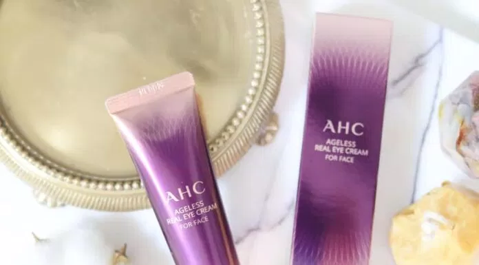 AHC Ageless Real Eye Cream For Face có thiết kế sang trọng. (nguồn: Internet)