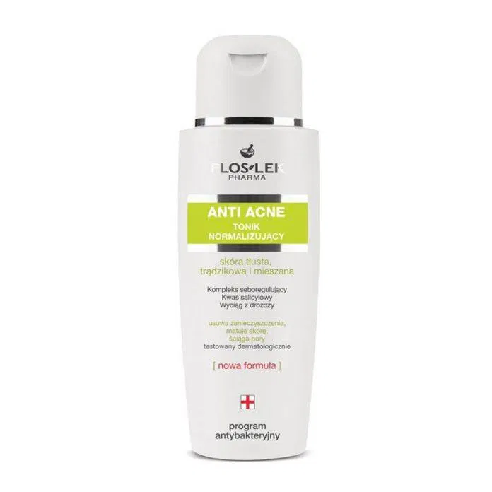 Toner cho da dầu mụn Floslek Normalizing Face Toner có thiết kế đơn giản. (nguồn: Internet)