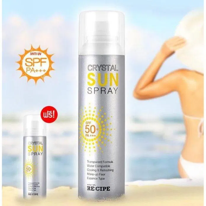 Xịt chống nắng Crystal Sun Spray có chỉ số SPF cao giúp bảo vệ da tuyệt đối dưới ánh nắng mặt trời. (nguồn: Internet)