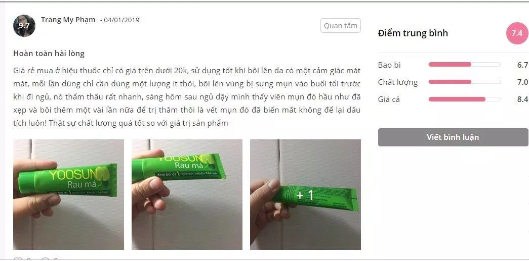 Đánh giá của người đã từng sử dụng (Nguồn: BlogAnChoi)